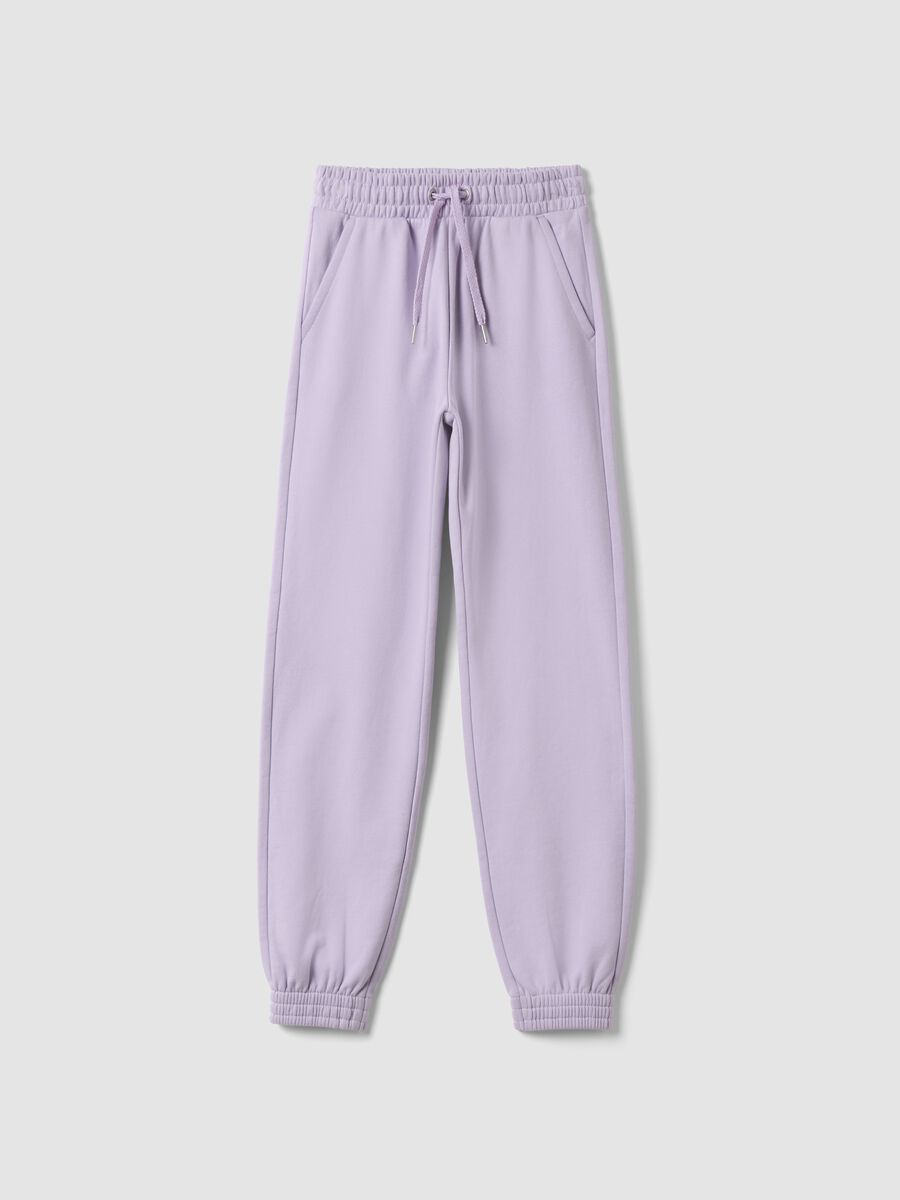 Violette Jogginghose aus reiner Bio-Baumwolle im Regular Fit f&uuml;r M&auml;dchen_4