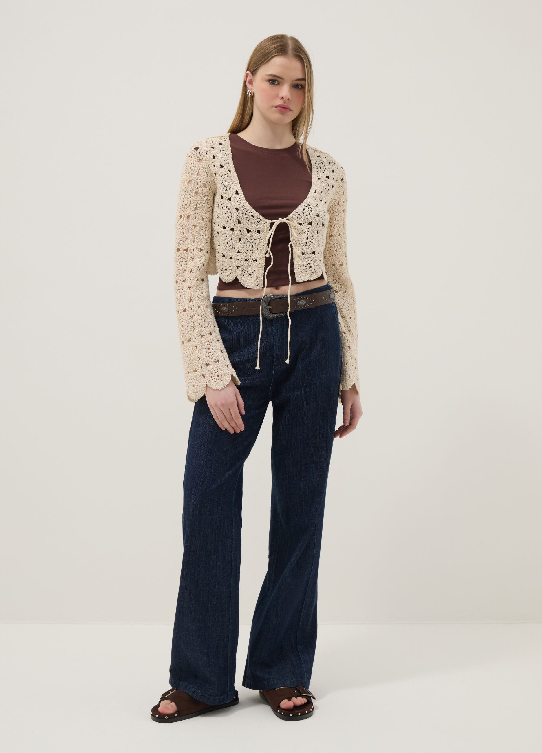 Pure Cotton Blue Denim Relaxed Fit Jogger Jeans