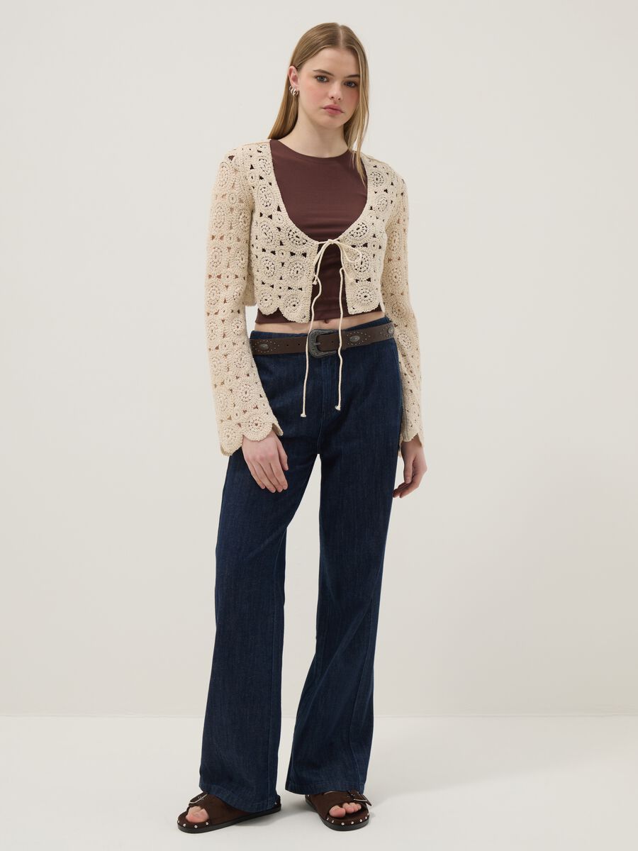 Pure Cotton Blue Denim Relaxed Fit Jogger Jeans_0