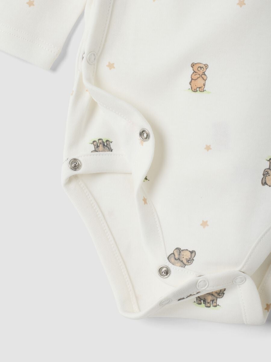 2-pack white organic cotton baby bodysuits with crew neck_2