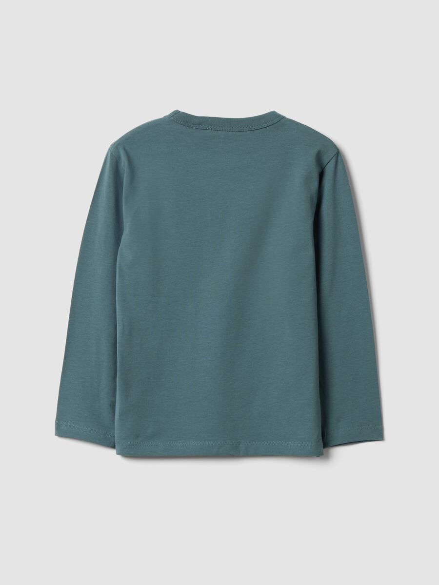 Blaues Langarm-T-Shirt aus Bio-Baumwolle_1