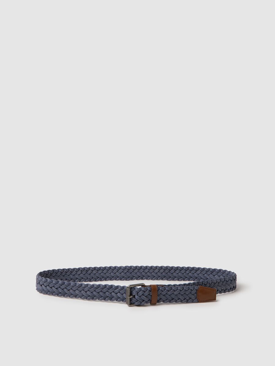 Blue Belt with Braided Design_0