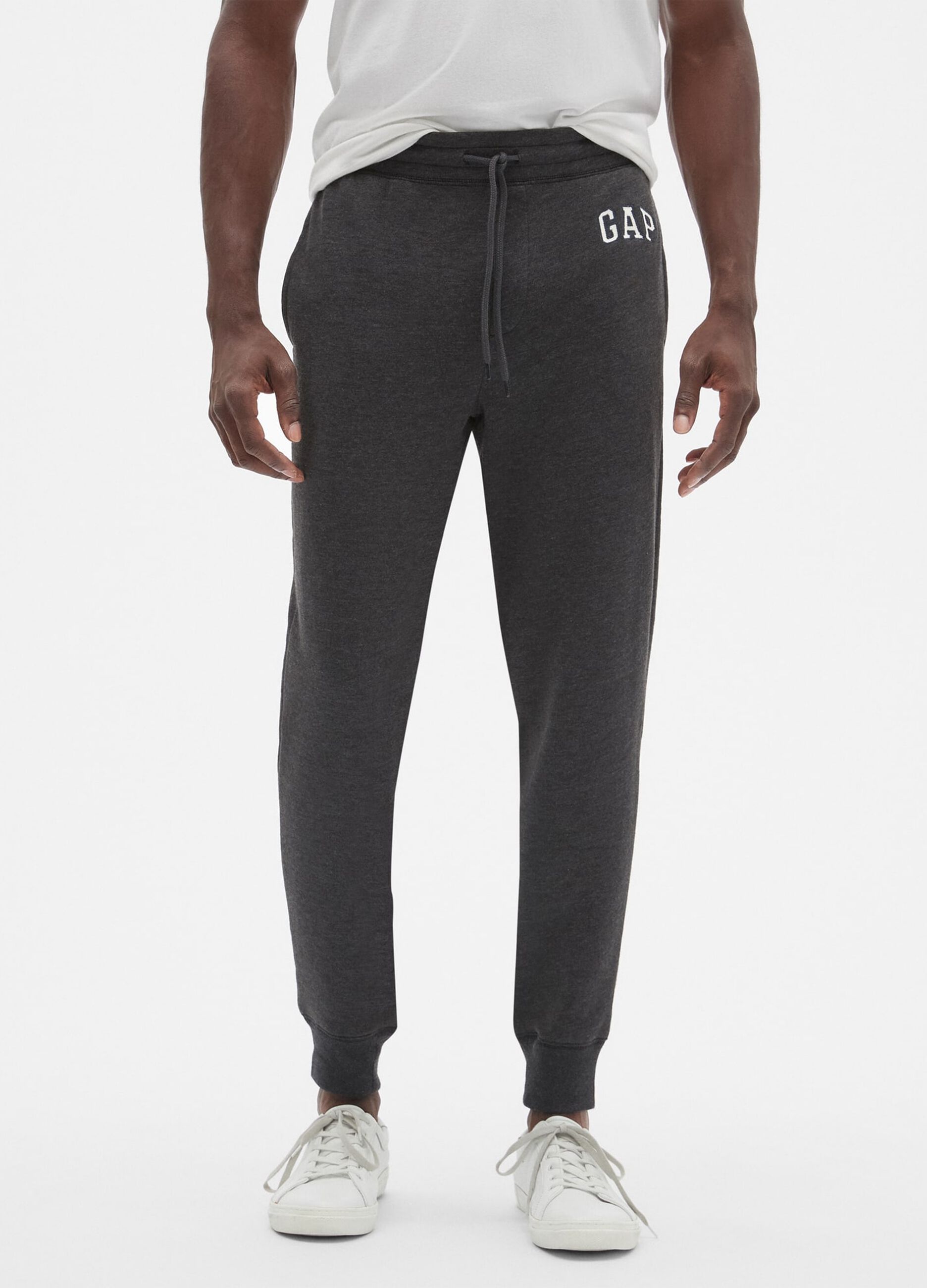 Fleece joggers with logo print