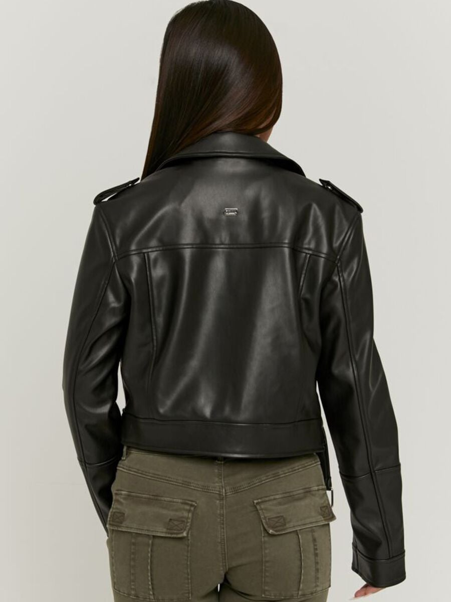 Black biker jacket, regular fit_2