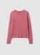 Pink cable-knit crew-neck jumper, regular fit_4