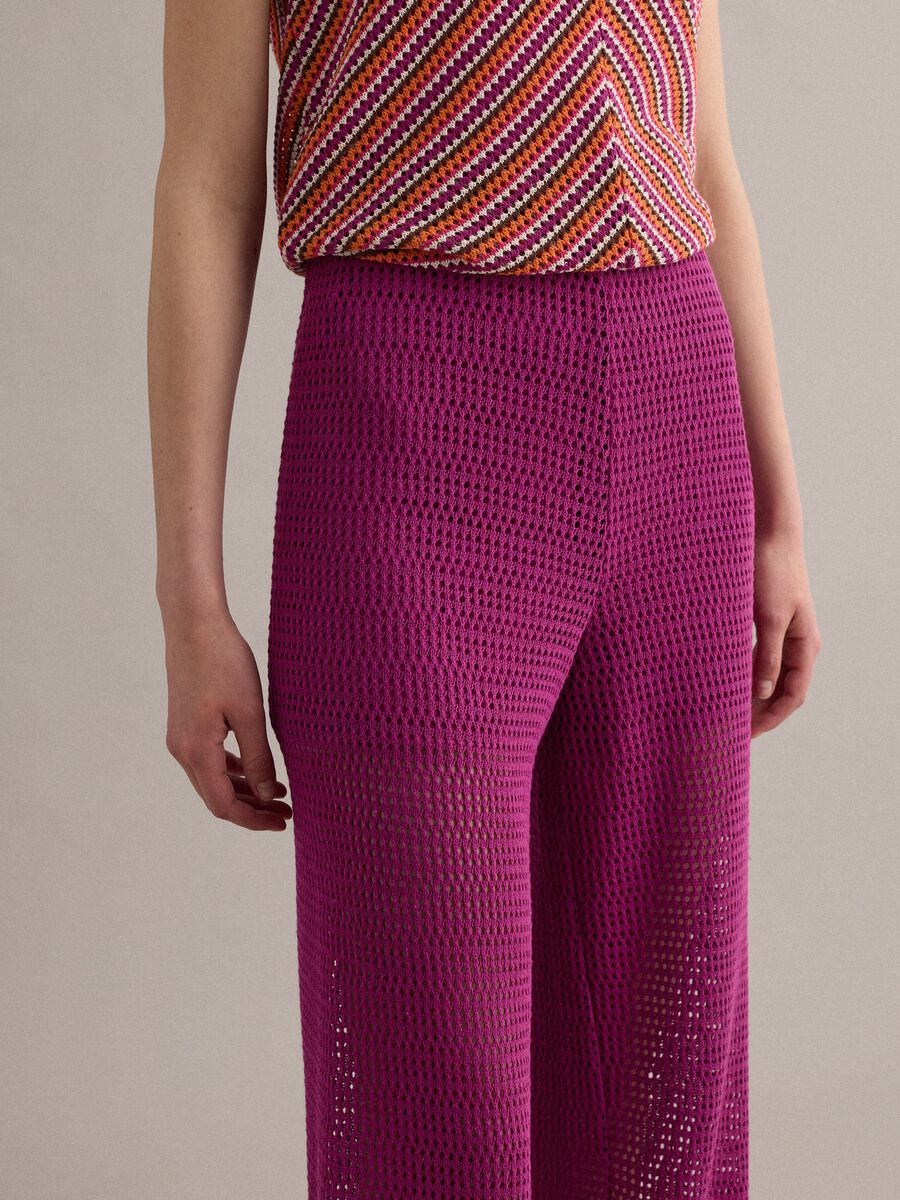 Pantal&oacute;n palazzo morado en mezcla de viscosa_3