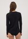 Schwarzes Shirt aus Bio-Stretch-Baumwolle mit Rundhalsausschnitt_3
