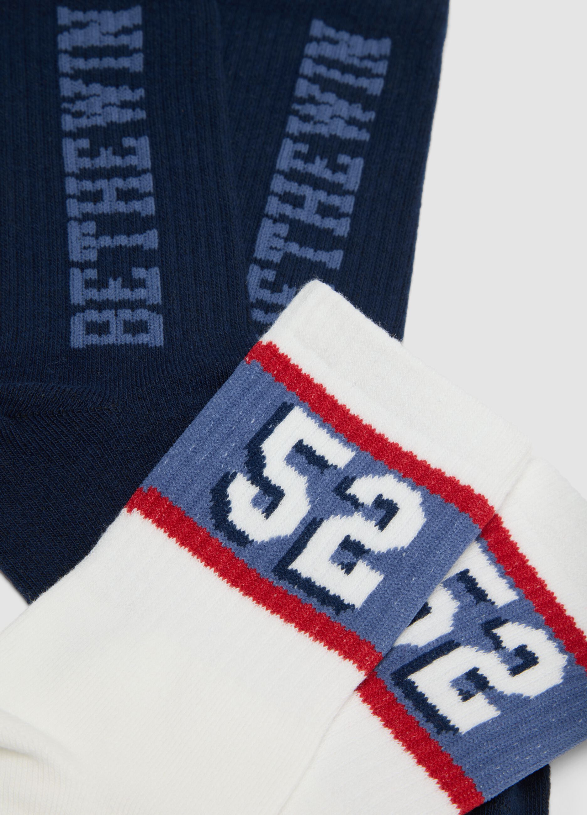 3-pack of multicolour short socks in stretch organic cotton with pattern