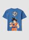 Blaue Oversize-T-Shirt aus reiner Baumwolle mit Rundhals und Dragon Ball Print f&uuml;r Jungen_1