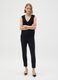 Schwarze Bluse in reiner Viskose oversize_1