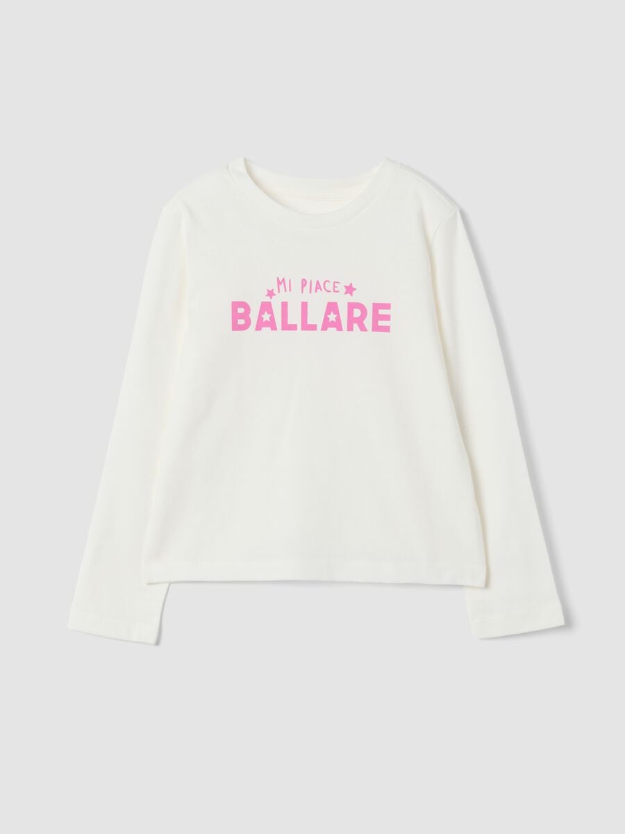 T-shirt branca de algod&atilde;o org&acirc;nico com decote redondo_0