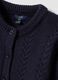Blue cable-knit cardigan with buttons, regular fit_2