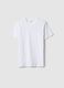Boy's white crew neck T-shirt in pure cotton over fit_3