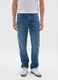 Straight fit blue jeans in pure cotton_1