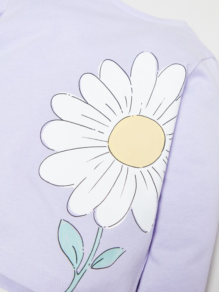 Long-sleeved T-shirt with flower print_2