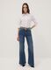 Blaue High-Waist Wide-Leg-Jeans aus Stretch-Baumwolle_0