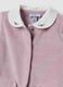 Pink organic cotton-blend baby sleepsuit with feet_3