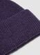 Lilac purple ribbed stretch-fabric beanie_1