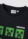 Schwarzes T-Shirt aus reiner Baumwolle mit Minecraft-Print f&uuml;r Jungen_5