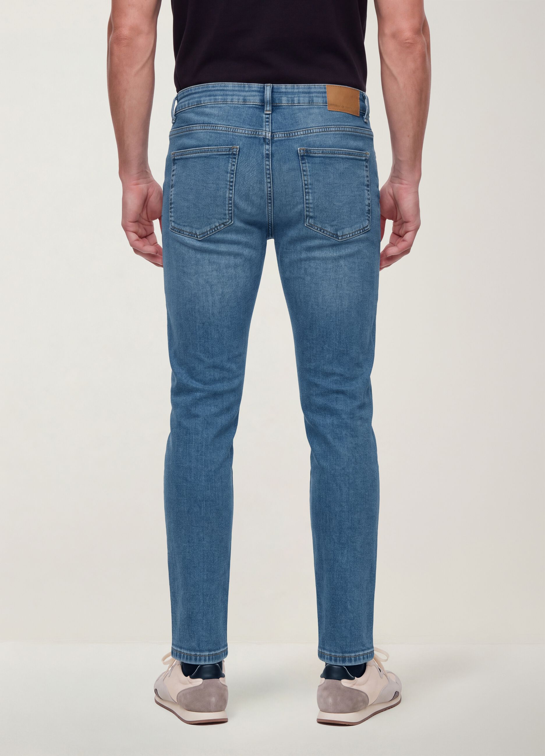 Light blue stretch-cotton skinny-fit denim jeans