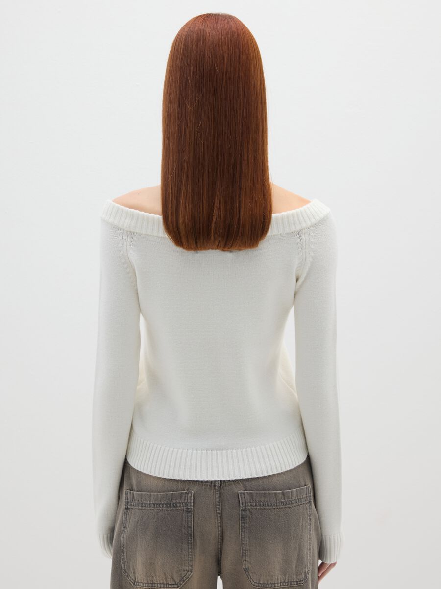 White Boat Neck Jumper_2