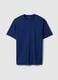 Blaue T-Shirt aus reiner Baumwolle mit Rundhals und entspannter Passform_4