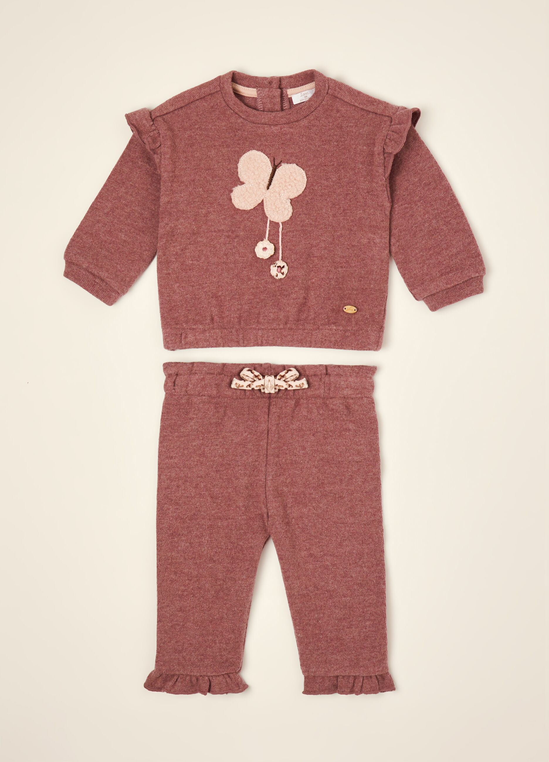 IANA Baby-M&auml;dchen Jogging-Set aus Single Jersey