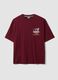 Red 100% cotton Miami Heat print T-shirt_0