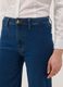 Wide leg stretch cotton blue jeans_3
