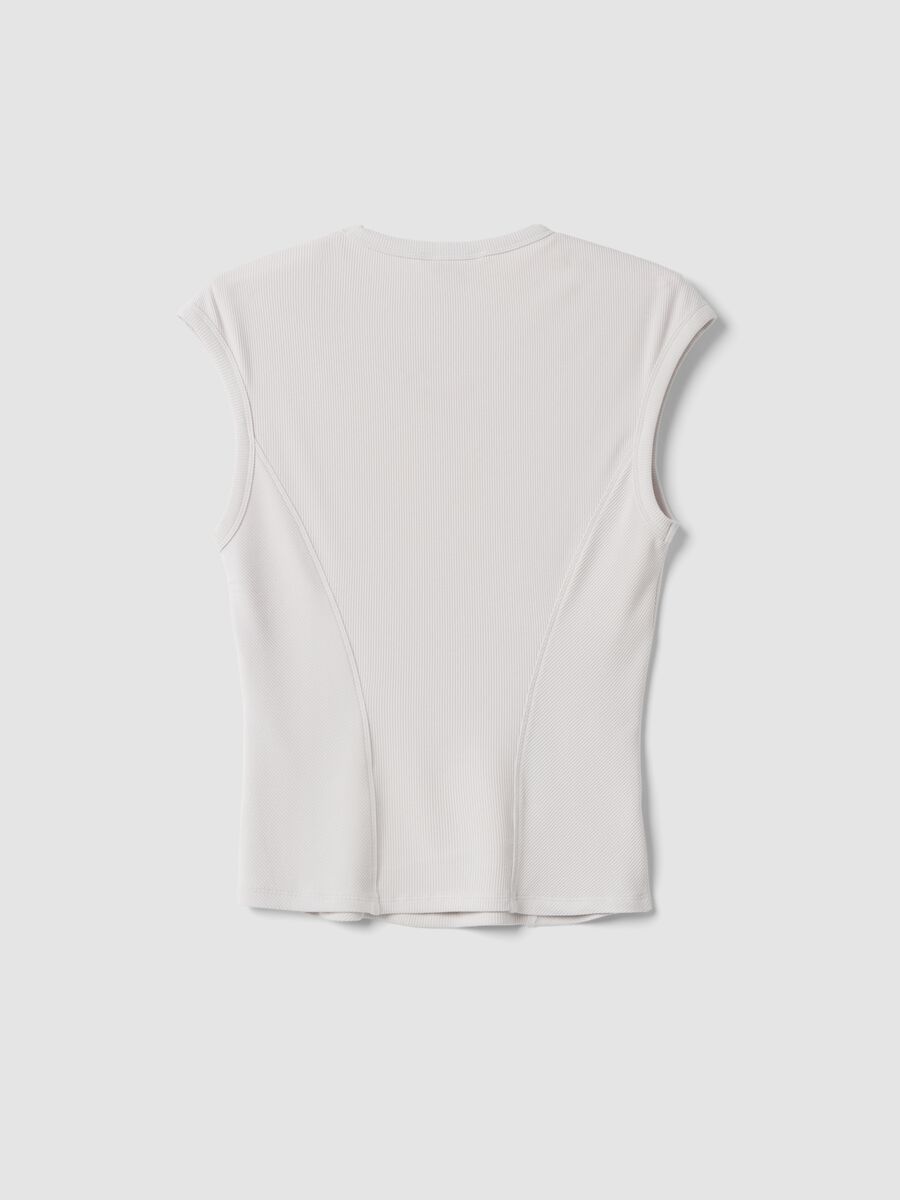 White stretch modal crew-neck T-shirt_6