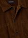 Brown ribbed pure cotton shacket with buttons_5