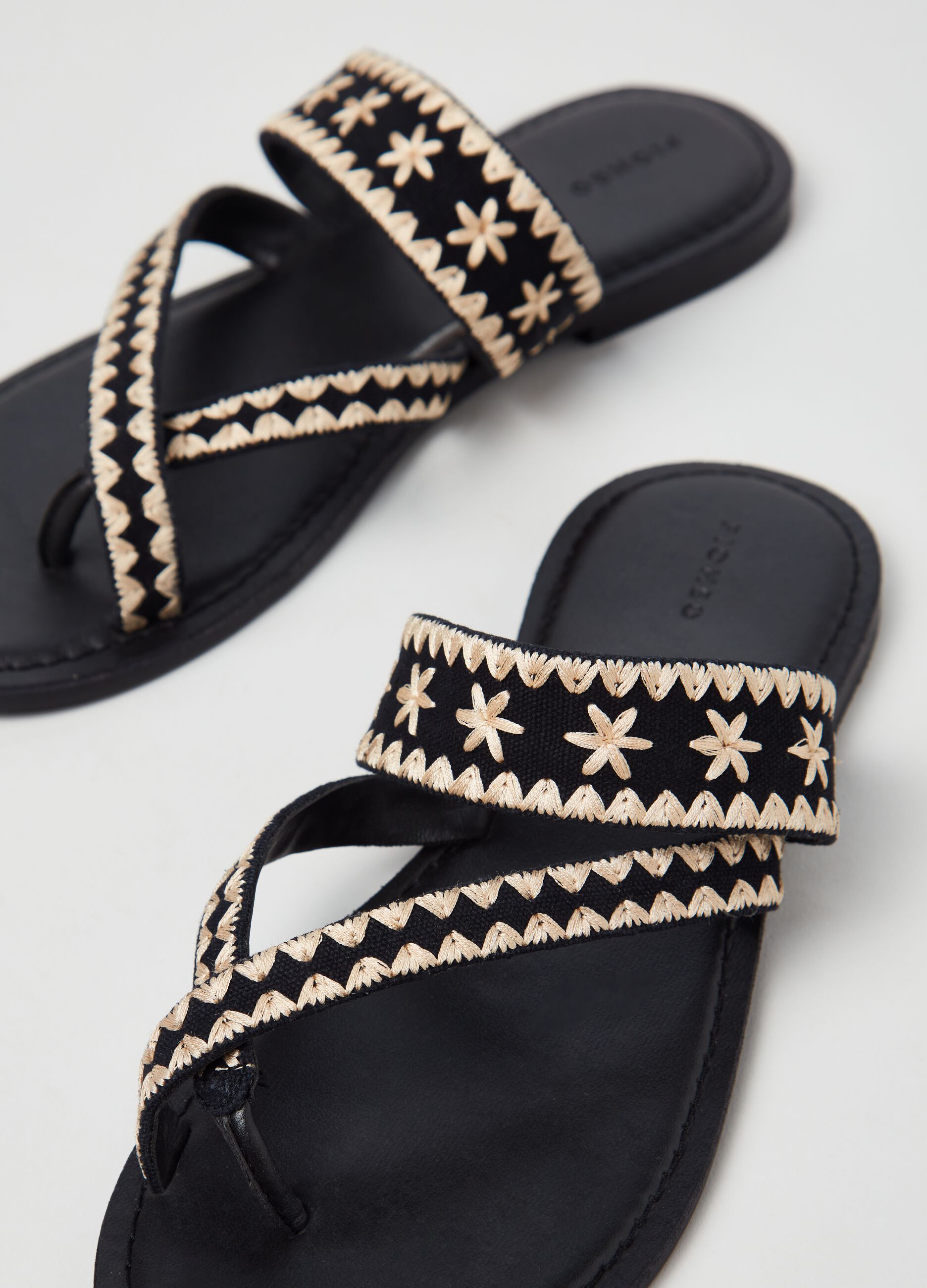 Sandal with traditional motif