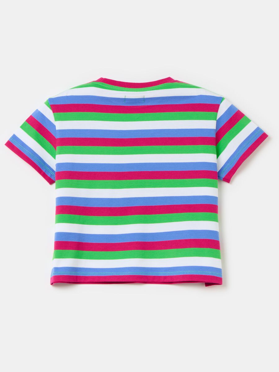 Cotton T-shirt with striped pattern_4