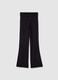 Leggings en coton extensible noir flare fit pour filles_3
