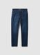 Dark-wash slim-fit stretch cotton jeans_0