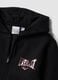 Schwarzer Kapuzenhoodie mit Rei&szlig;verschluss aus Baumwollmischung f&uuml;r M&auml;dchen, Regular Fit_5
