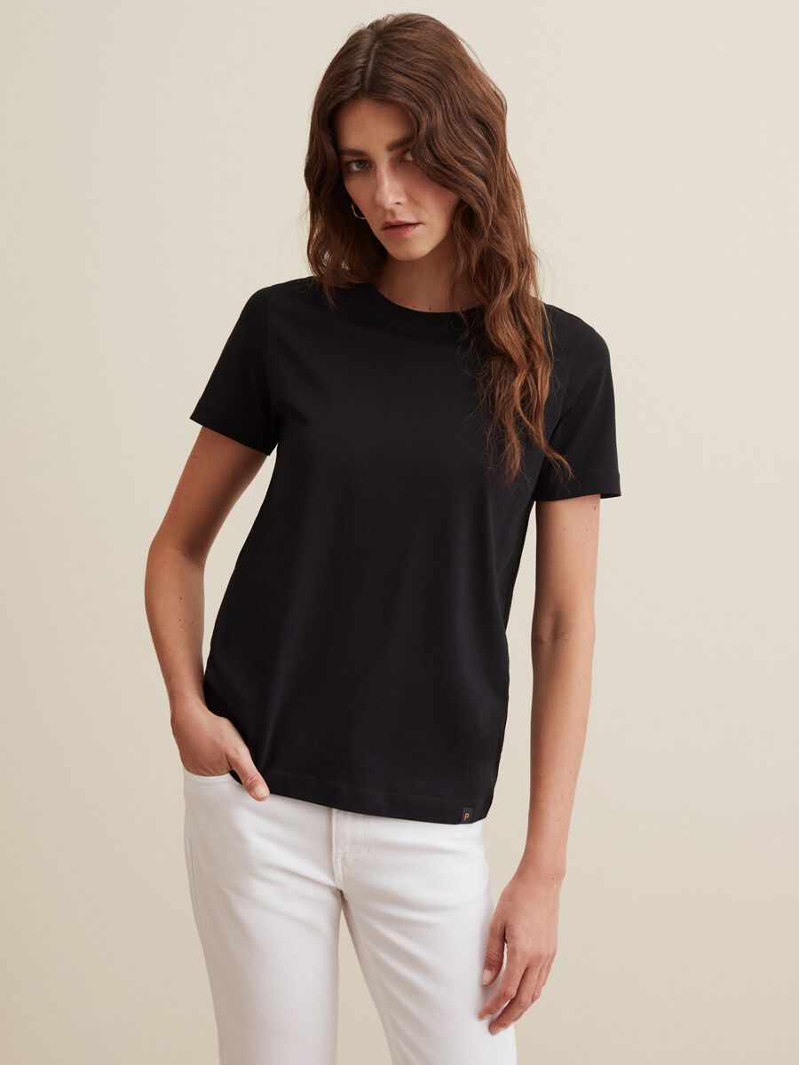 Cotton T-shirt with round neck_1