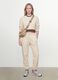 White cotton-blend crew-neck sweatshirt, regular fit_0