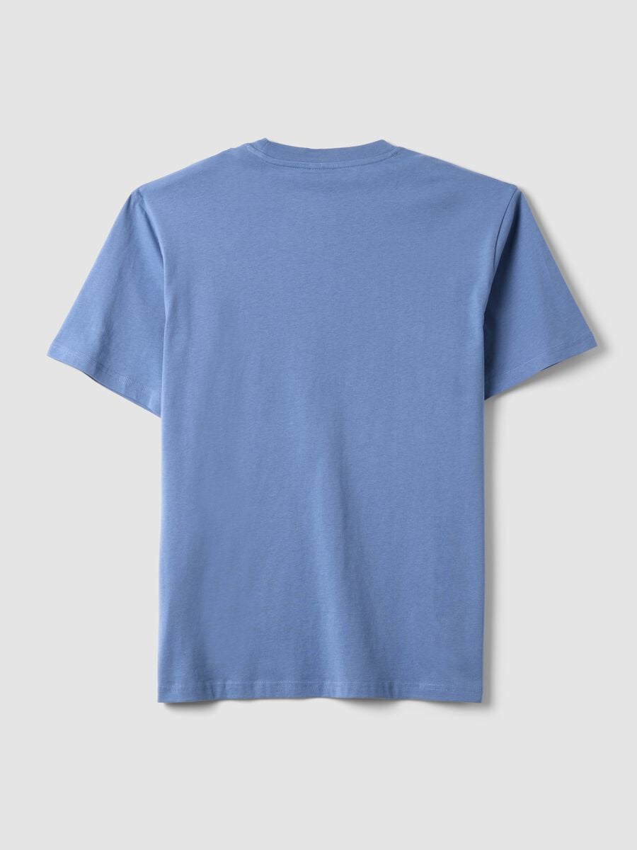 Blue pure cotton Peanuts print T-shirt, relaxed fit_5