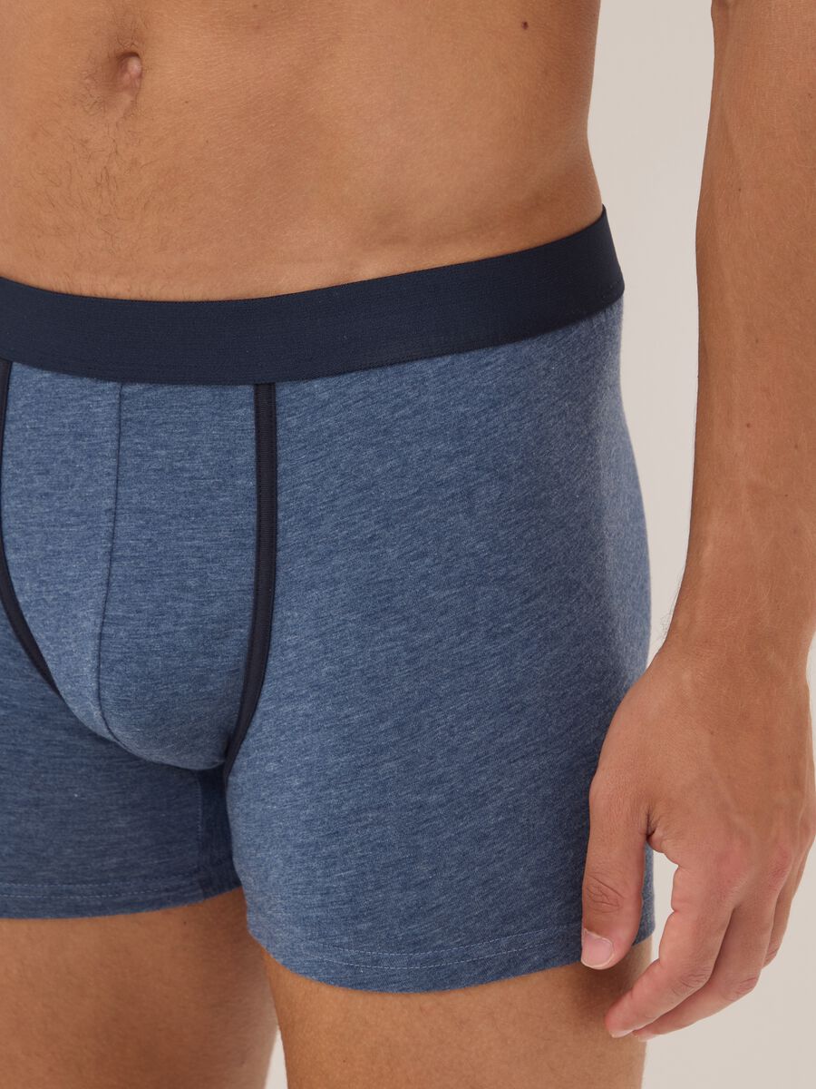 3er-Pack Boxershorts in Blau und Schwarz aus elastischer Bio-Baumwolle_3