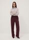 Violette Straight-Fit-Hose aus elastischer Viskose_0