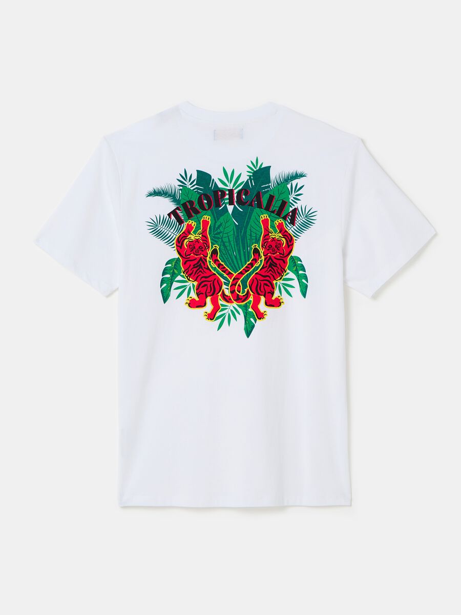 Camiseta de algodón con estampado tropical_2