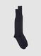 Blue long socks in pure cotton_0