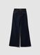 Blue wide-leg jeans in stretch cotton_4