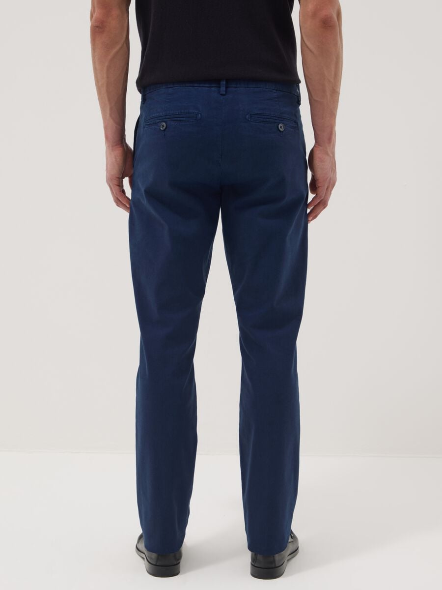 Blue slim-fit stretch cotton chinos_2