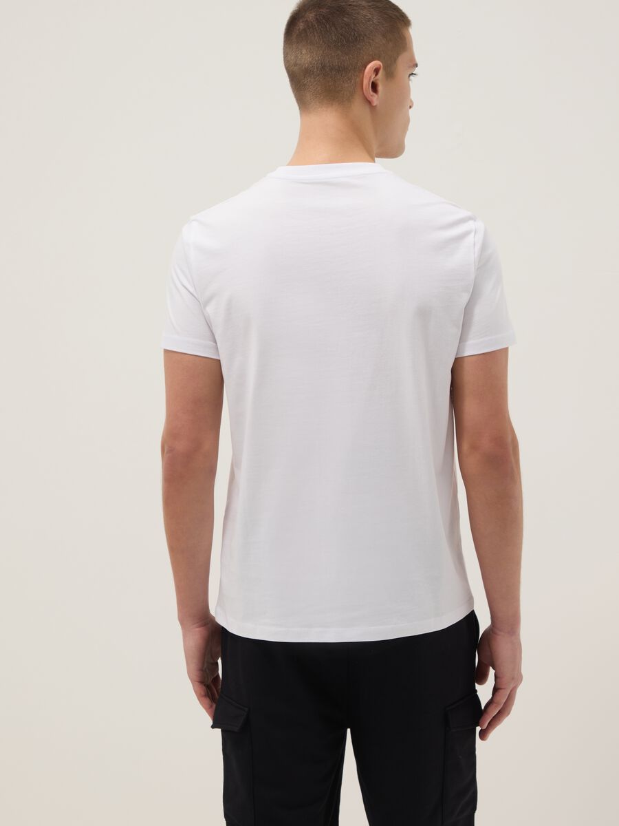 White pure cotton short-sleeve T-shirt_3