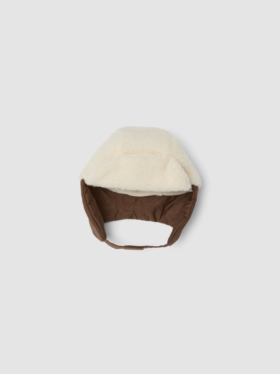 Cappello marrone chiaro aviatore con effetto teddy_1