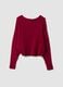 Red regular-fit top with wide neckline_2