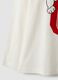 T-shirt bianca in puro cotone a girocollo con stampa orso per bambino_3