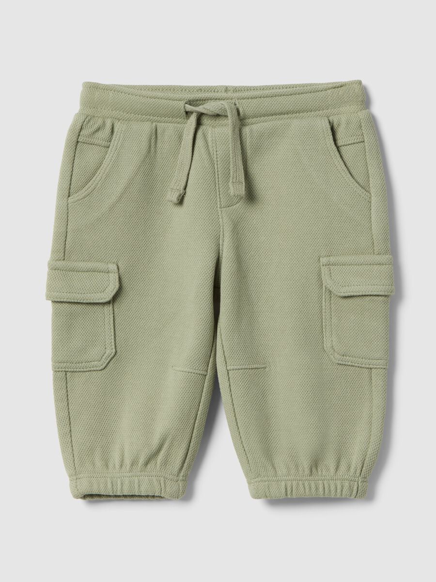 Shorts cargo verdes para beb&eacute; en mezcla de algod&oacute;n, corte regular_0